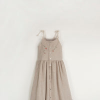Popelin Sand organic dress with straps 35.2