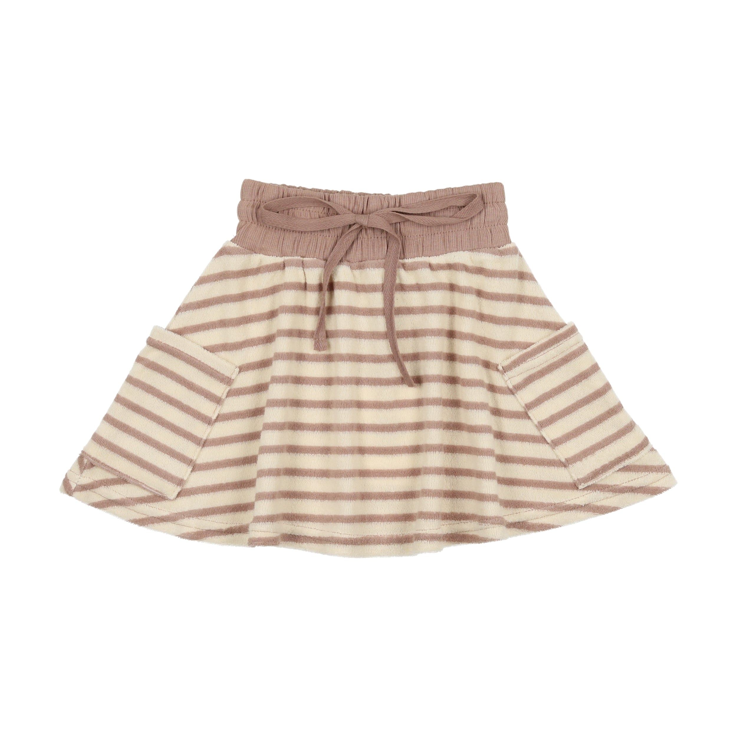 Analogie By Lil Legs Terry Drawstring Skirt Tan Stripe - Buttons Bebe ...
