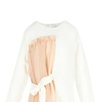 Miss L. Ray Off White/Rose Net Ami Top