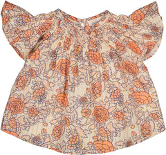 LOUIS LOUISE PINK STRIPE LUREX INDIAN FLOWER TUNIC SOLEIL