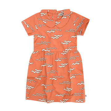 Carlijnq Coral Waves Collar Dress