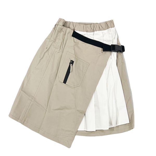 Anja Schwerbrock  Tori Skirt With Folds Colon Sand