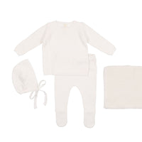 Lilette By Lil Legs Pointelle Bris Set White