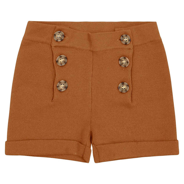 SWEET THREADS CAMEL SHORTS KNIT