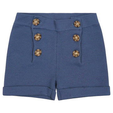 SWEET THREADS DARK BLUE SHORTS KNIT