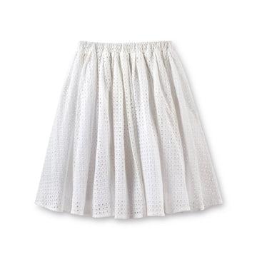 Mon Aime Kids White Eyelet skirt