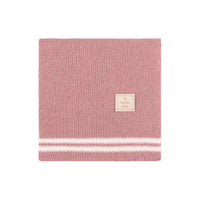 Mon Tresor Ash Rose Duo Stripe Chunky-Knit Blanket