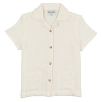 KIN + KIN ENVELOPE COLLAR TOP WHITE