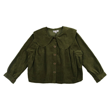 Kin + Kin Green Corduroy Collared Shirt