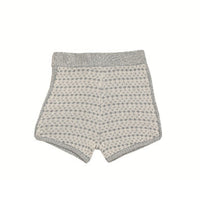 Belati Iris Flower Jacquard Pattern Knit Shorts