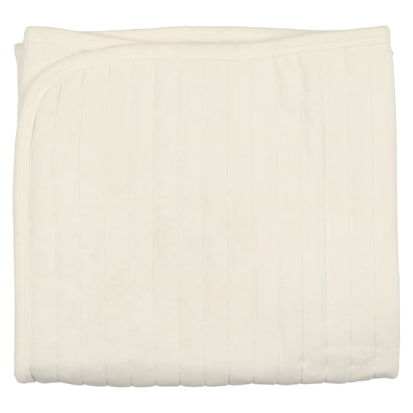 MEMA KNITS QUILTED BABY BLANKET WHITE 90X90