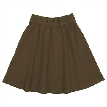 Kin + Kin Olive Pine Flair Skirt