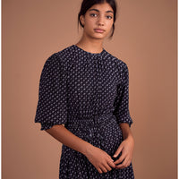HEV Navy Double Tunnel String Dress